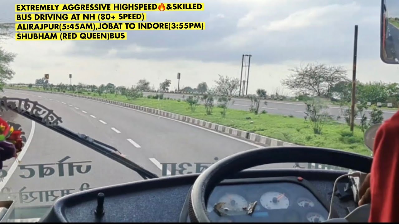 EXTREMELY AGGRESSIVE HIGHSPEED🔥& SKILLED BUS DRIVING on (80+ SPEED)| SHUBHAM (RED QUEEN)BUS