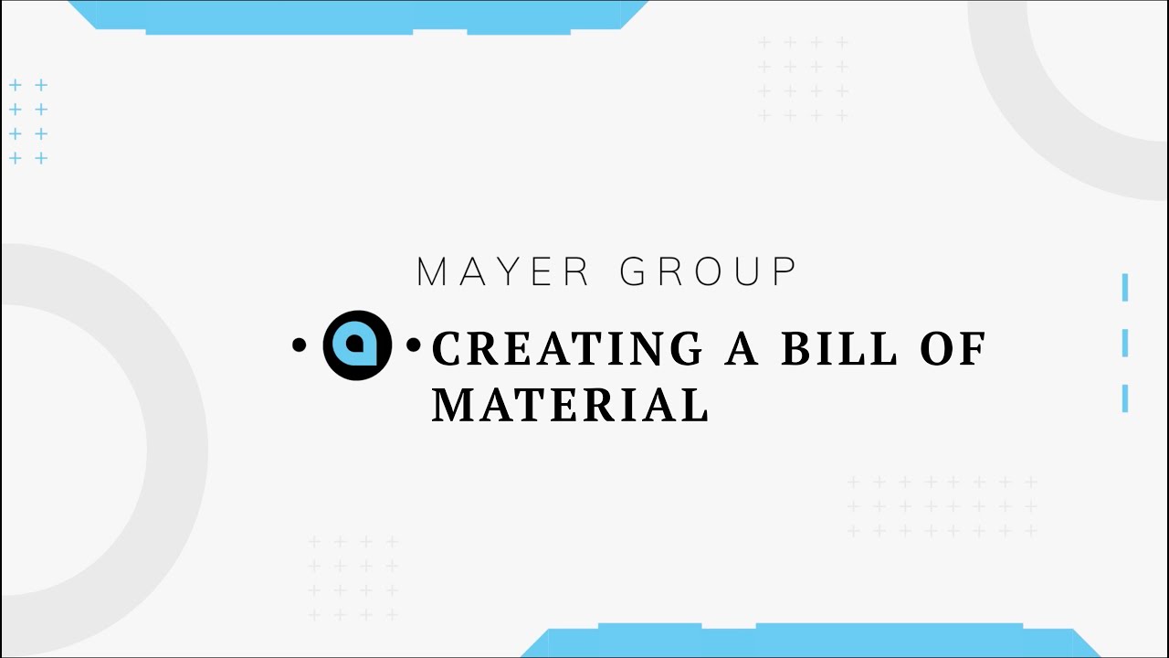Create a Bill of Material