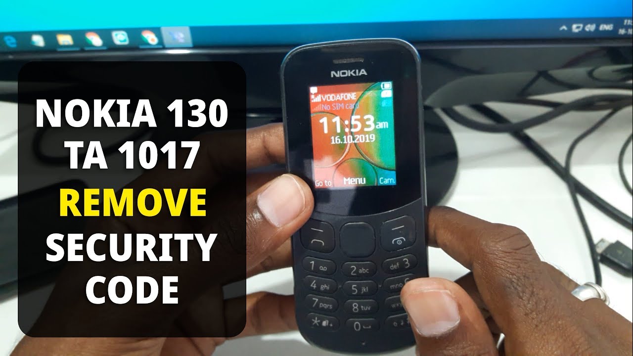 NOKIA 130 TA 1017 Remove Security Code