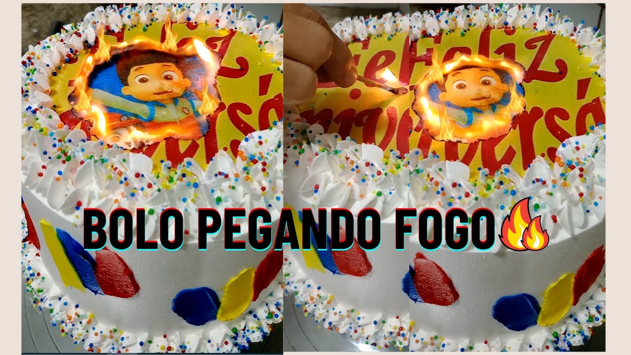 BOLO QUE PEGA FOGO!🔥 TENDÊNCIA 2024 |EFEITO MÁGICA| CAKE FIRE| BURN AWAY CAKE@confeitariaemacao