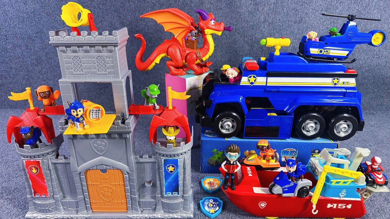 10 minutes of satisfying unboxing, cool Paw Patrol Knight Patrol Castle ASMR | Toy Review