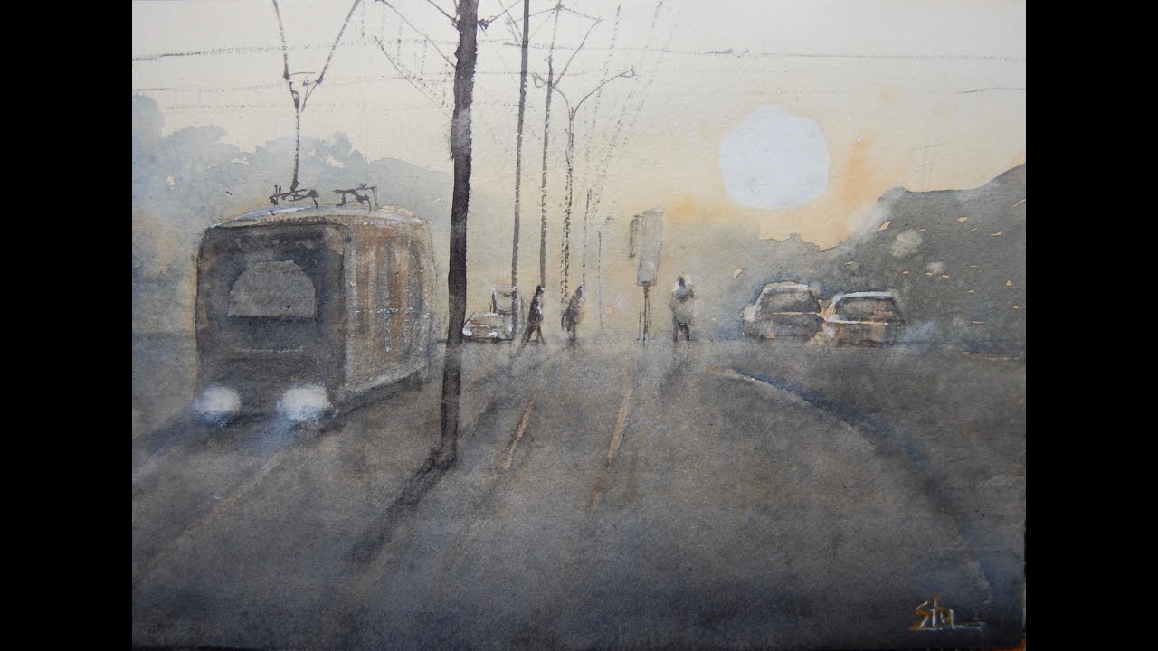 sunset painting time-lapse