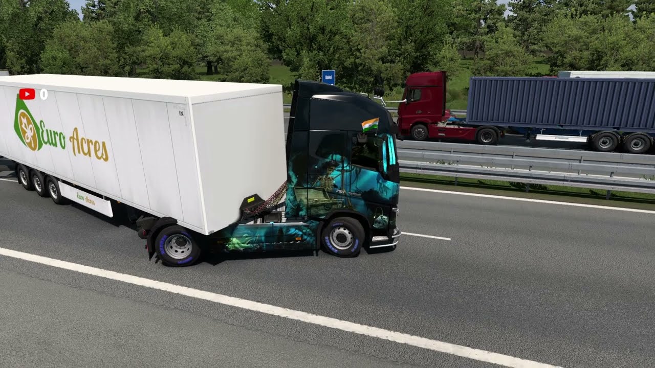 EURO TRUCK SIMULATOR 2  DOUBLE TRAILER  WITH VOLVO TRUCK