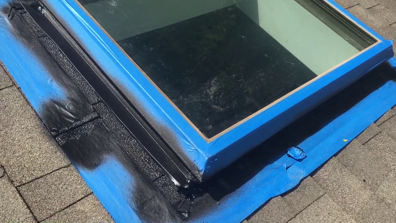 Ремонт протечек в мансардных окнах, герметик Rubber Flex