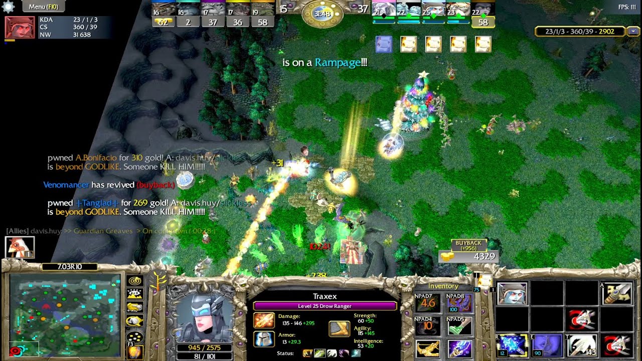 DOTA 1 Drow Ranger Traxex Beyond GODLIKE #13 + RAMPAGE
