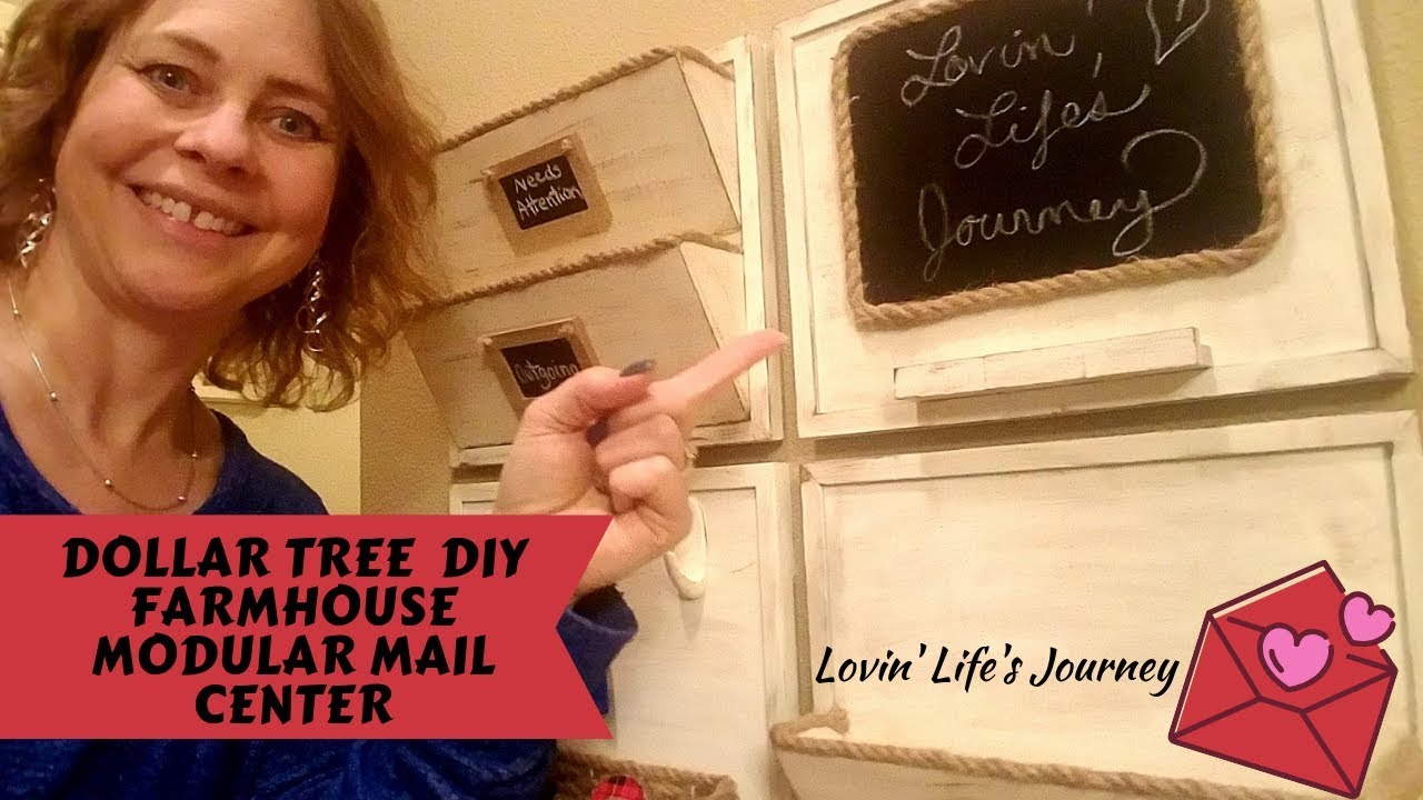 Dollar Tree DIY Farmhouse Modular Mail Center | Command Center