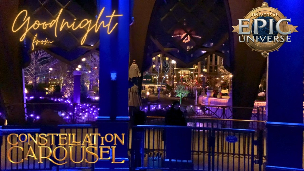 Goodnight from Epic Universe Celestial Park Constellation Carousel #beautiful #epicuniverse #pov