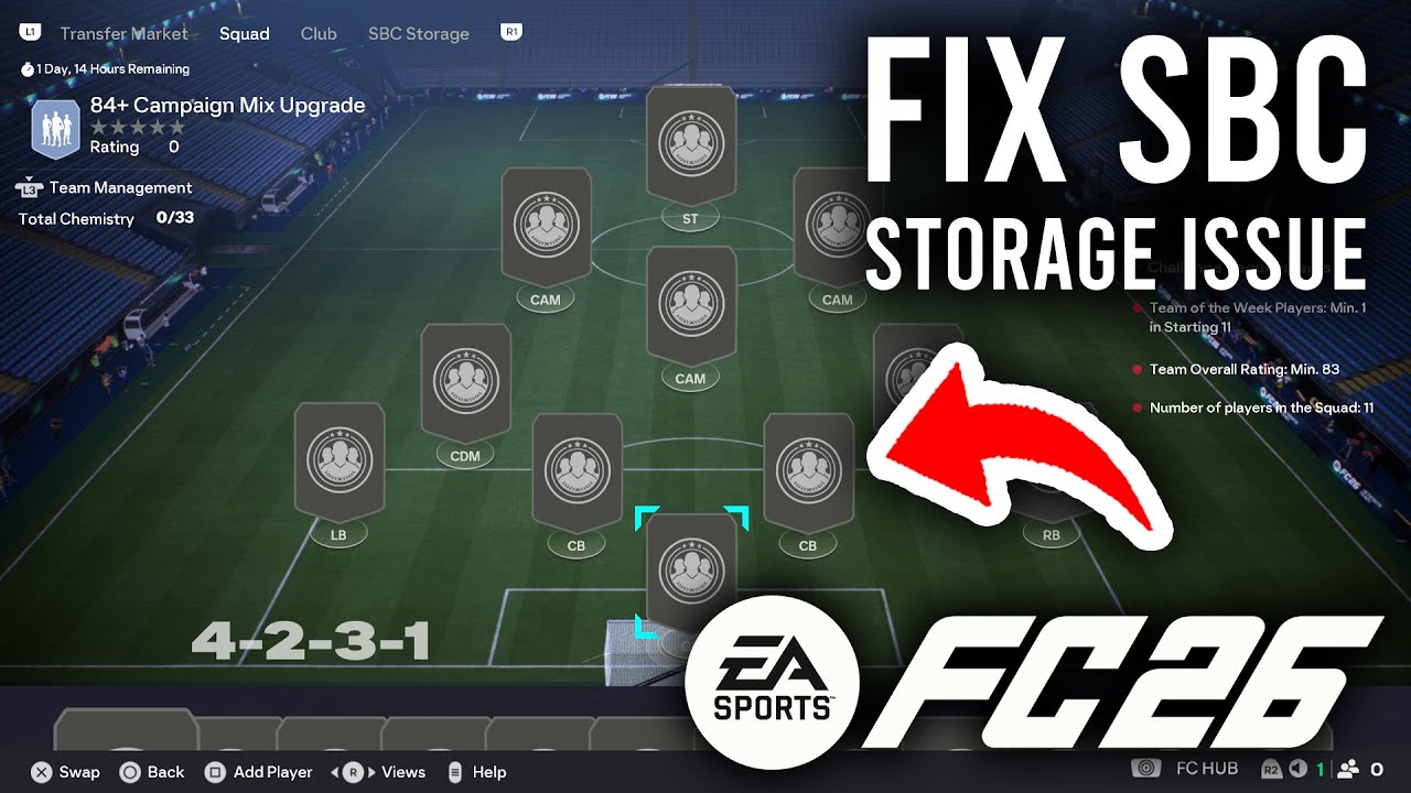 How To Fix Empty SBC Storage Issue In Ultimate Team In FC 26 - Step By Step