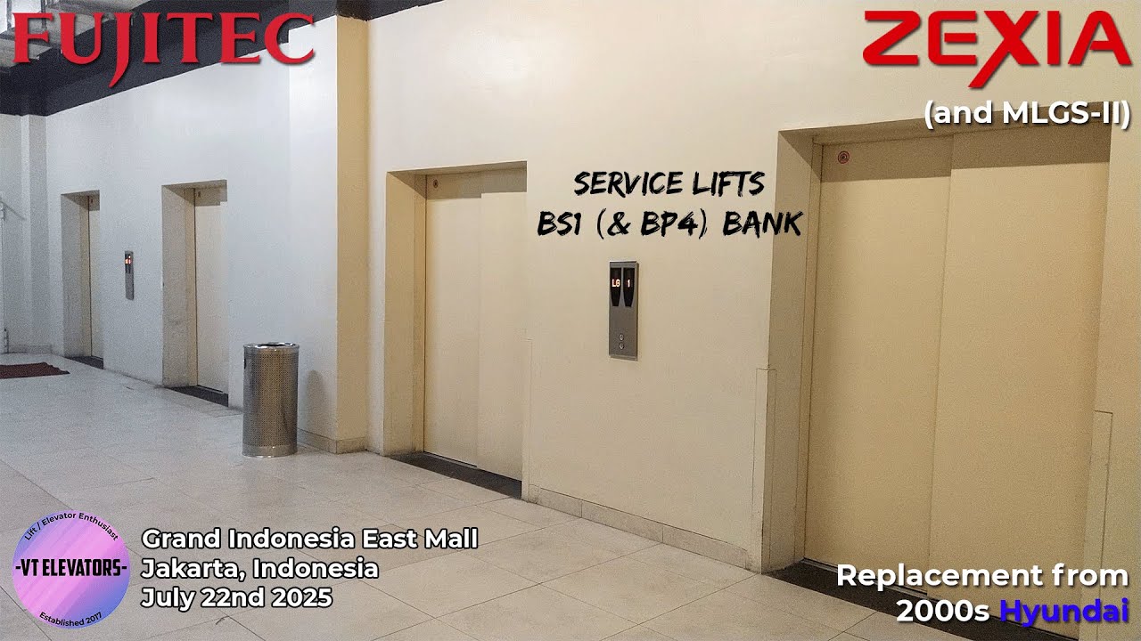 Fujitec Traction Service Lifts - Grand Indonesia East Mall, Jakarta (Bank BS1)