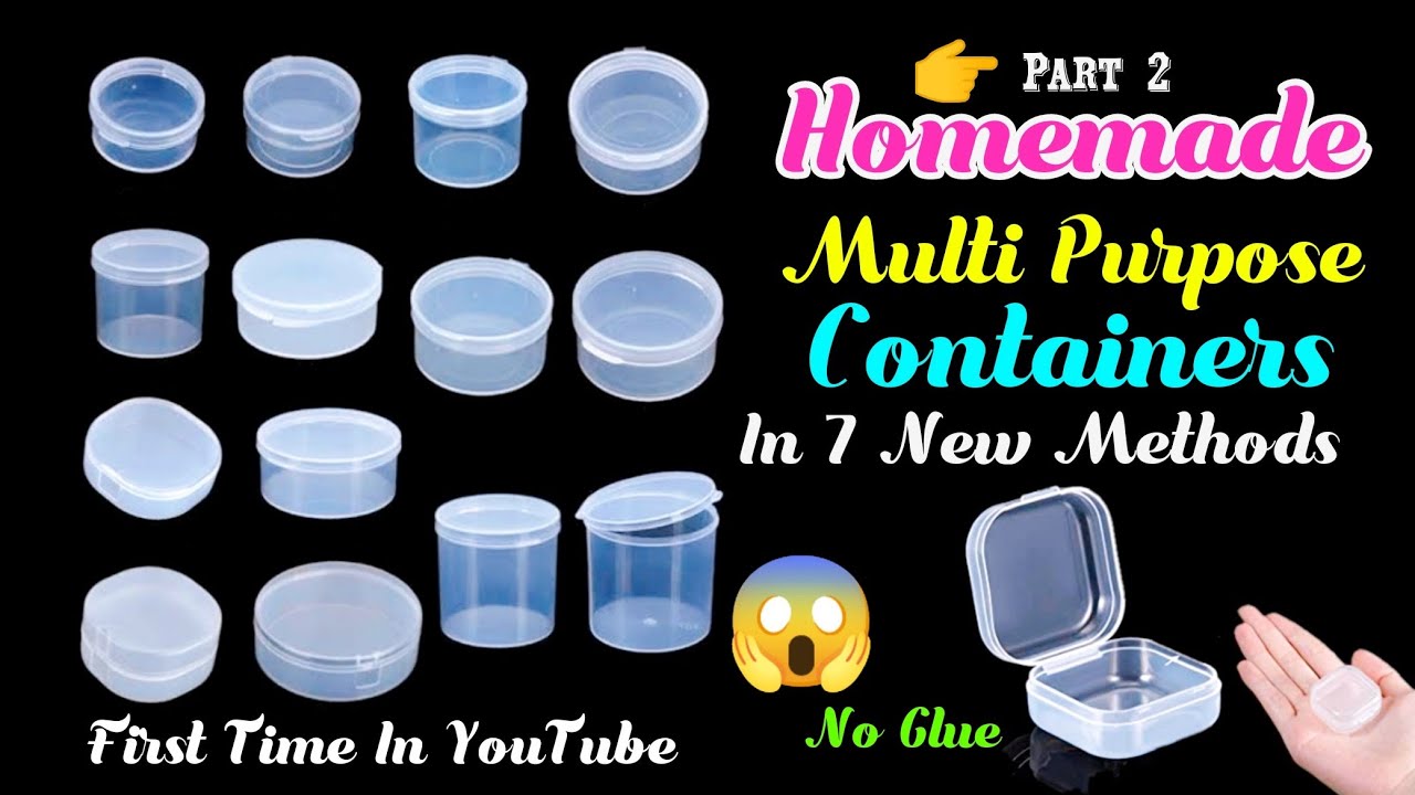 How to make small container/homemade lipbalm container/homemade slime container/Mini container/slime