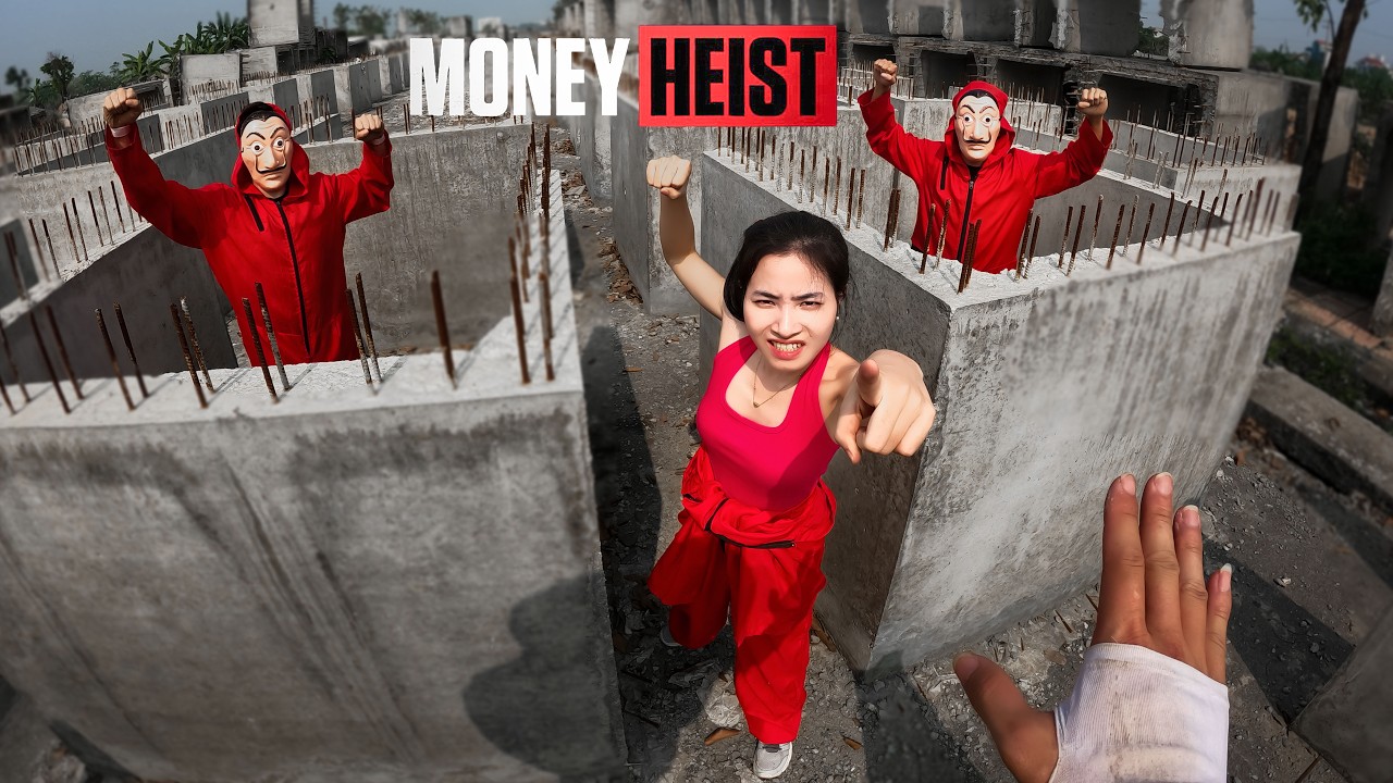 MONEY HEIST PARKOUR || ESCAPING ANGRY GIRL AND HER BOYFRIEND 2.0 (Epic Parkour POV)