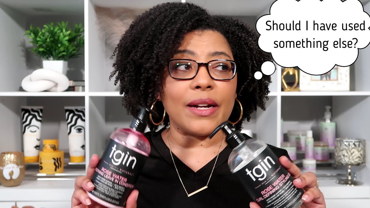 WASH N' GO Using TGIN Rose Water Smoothing Leave-in + Defining Styling Gel // NaturalRaeRae