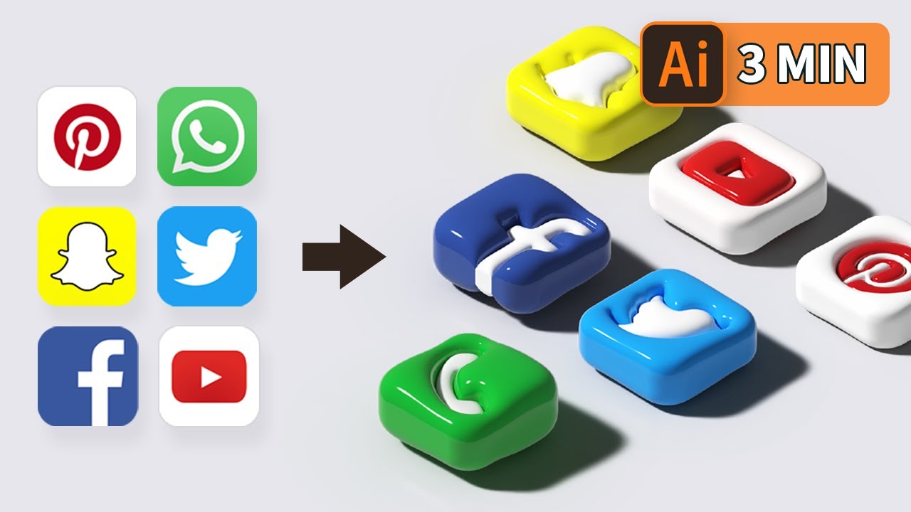 [3분팁] 2D를 3D로 바꾸는 가장 쉬운 방법 [일러스트]