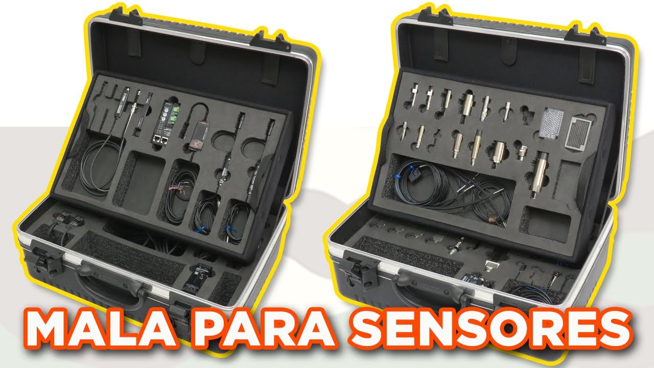 Maleta técnica com bloco de espuma personalizado - Mostruário de sensores