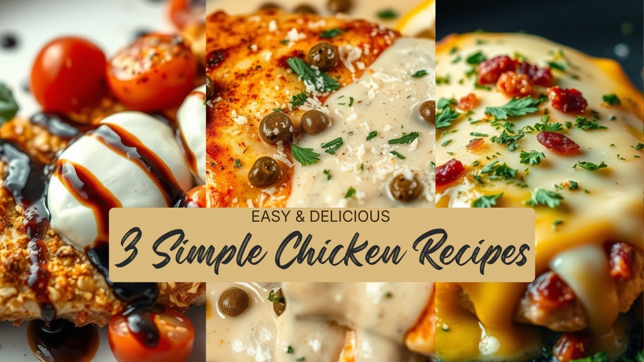 3 Quick & Delicious Chicken Recipes! Short On Time? Make One of These Recipes For Dinner! Simple! 😋