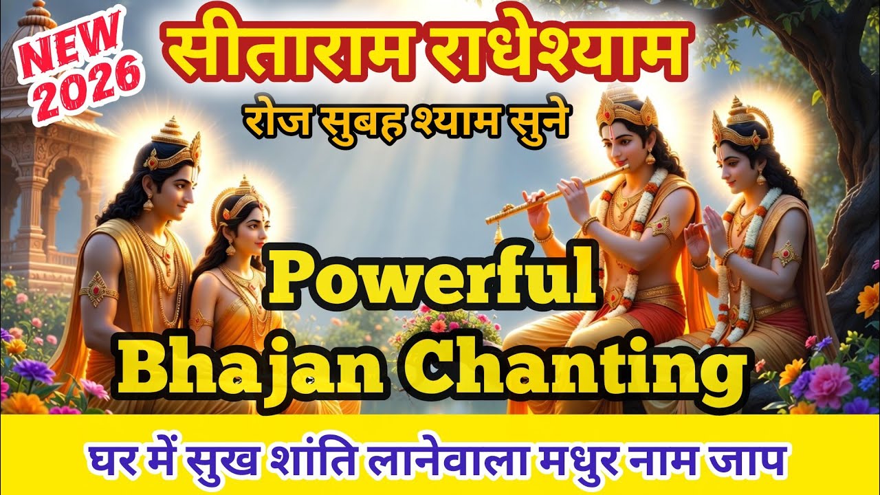 Madhur bhajan non-stop 2026। Sitaram Radheshyam naam jaap chanting। सुबह का मधुर भजन रोज सुने 