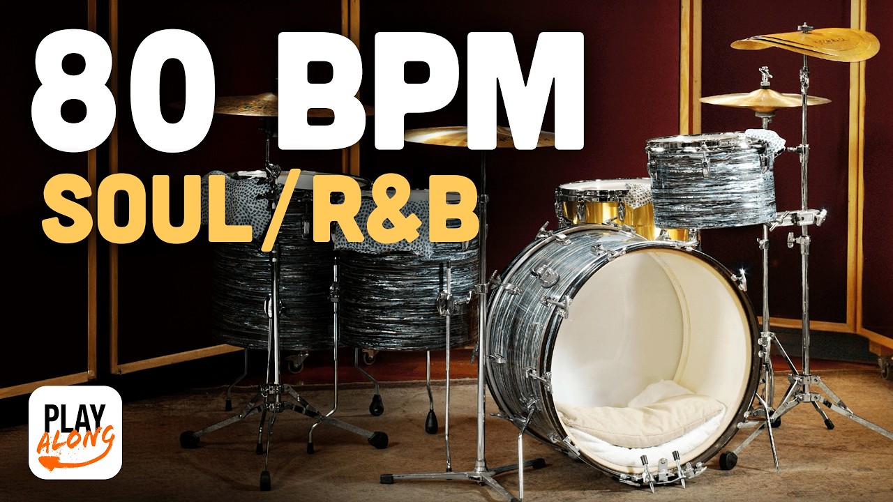 [80BPM] Soul/R&B Drum Backing Track #4