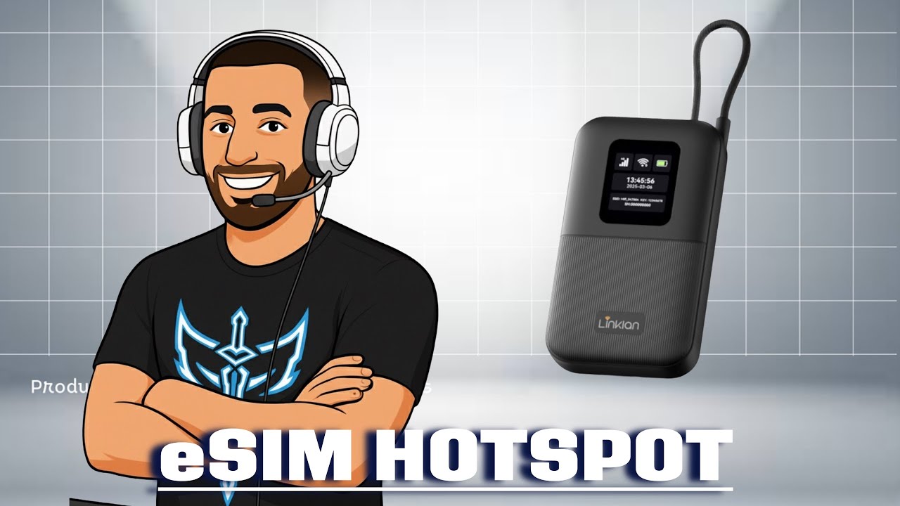 Linklan Global eSIM Hotspot Pro - Access any network, anywhere w/ WiFi, eSIM router, and power bank