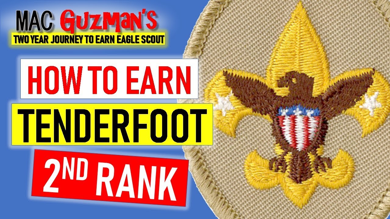 How To Earn Tenderfoot Rank - Scouts BSA