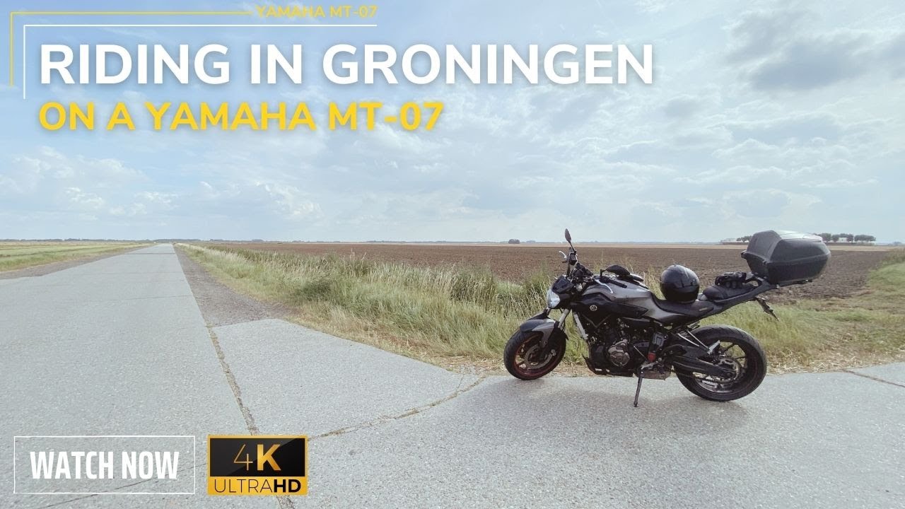 Riding my Yamaha MT-07 in the Province of Groningen | Yamaha MT-07 | 4K