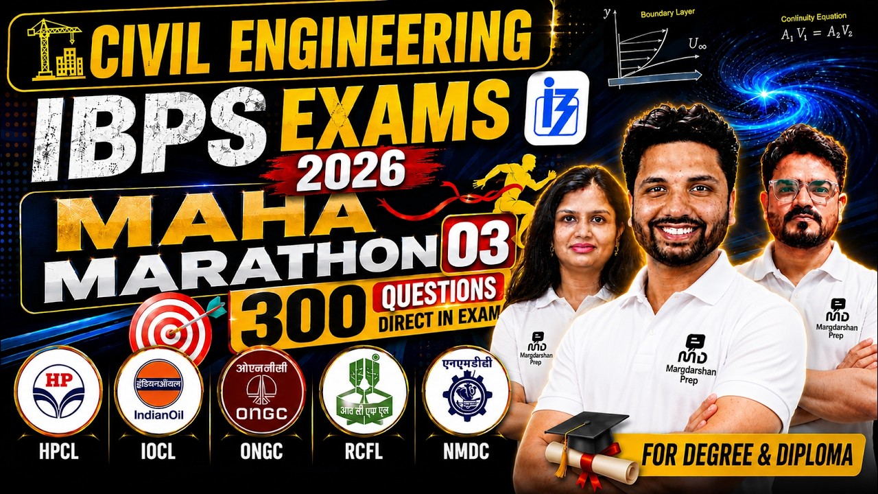 RRB JE Civil Engineering | SSC JE Civil Engineering | IOCL Civil Engineering| MAHAMARATHON 03