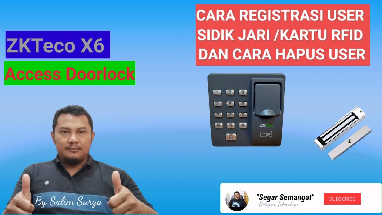 Registrasi User Fingerprint atau sidik jari karyawan dan Kartu ZKTeco X6 Dan Cara Menghapus User