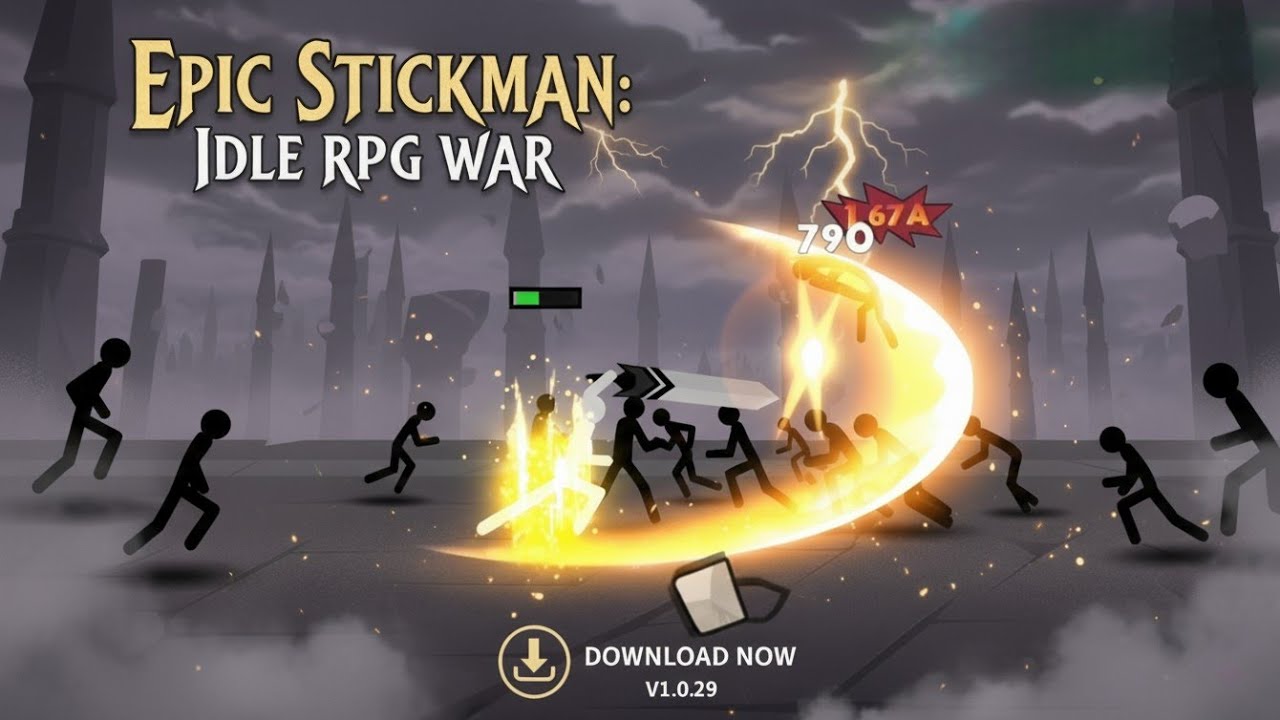 1.0.29 Epic Stickman: Idle RPG War MOD APK Latest Version | Unlimited Money