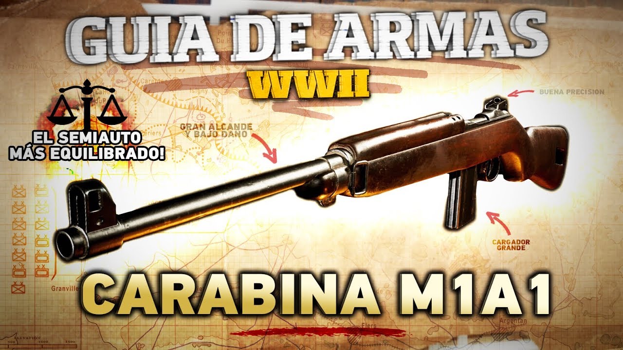GUIA de ARMAS COD WWII - M1A1, el semiautomático + equilibrado (Estadísticas y Mejores Clases)