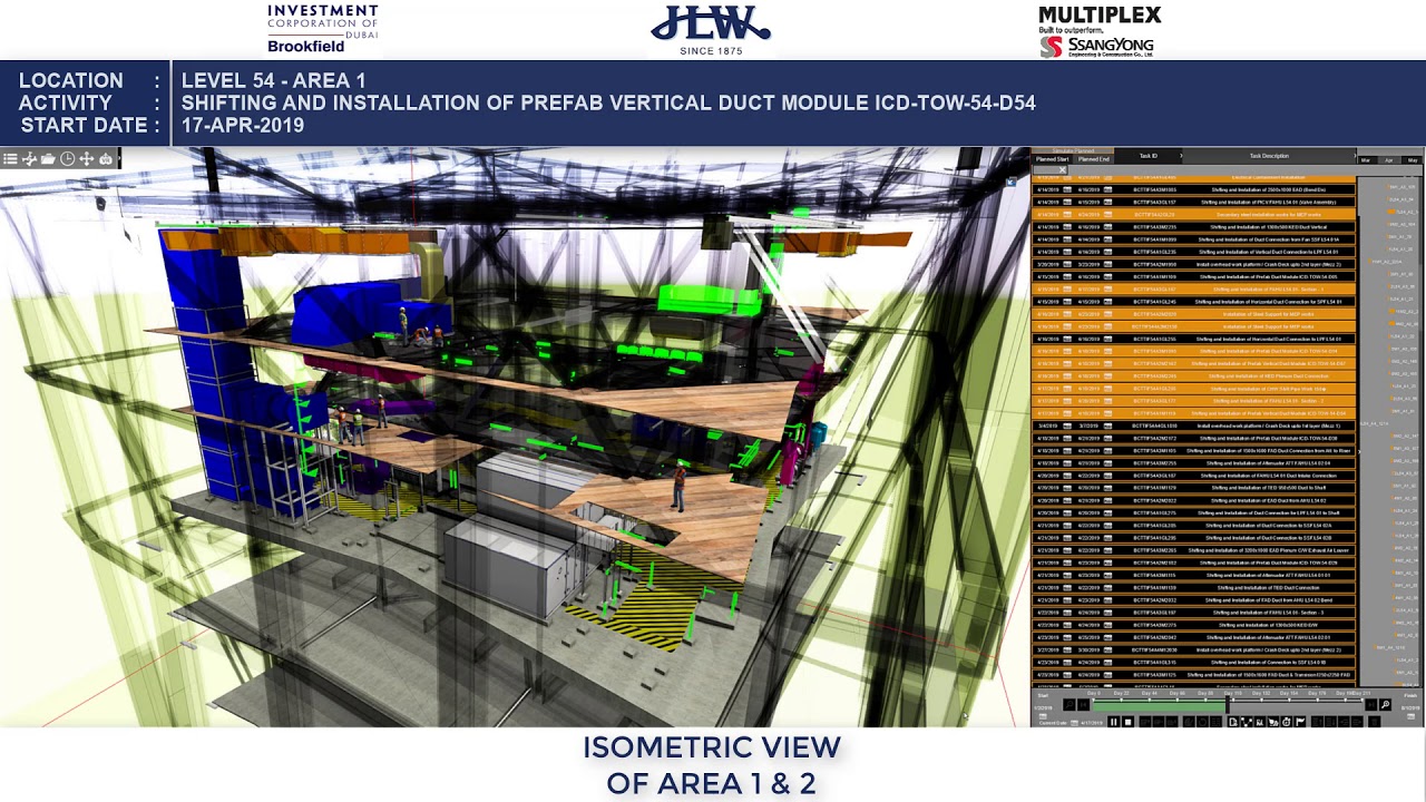 MEP 4D CONSTRUCTION SEQUENCE