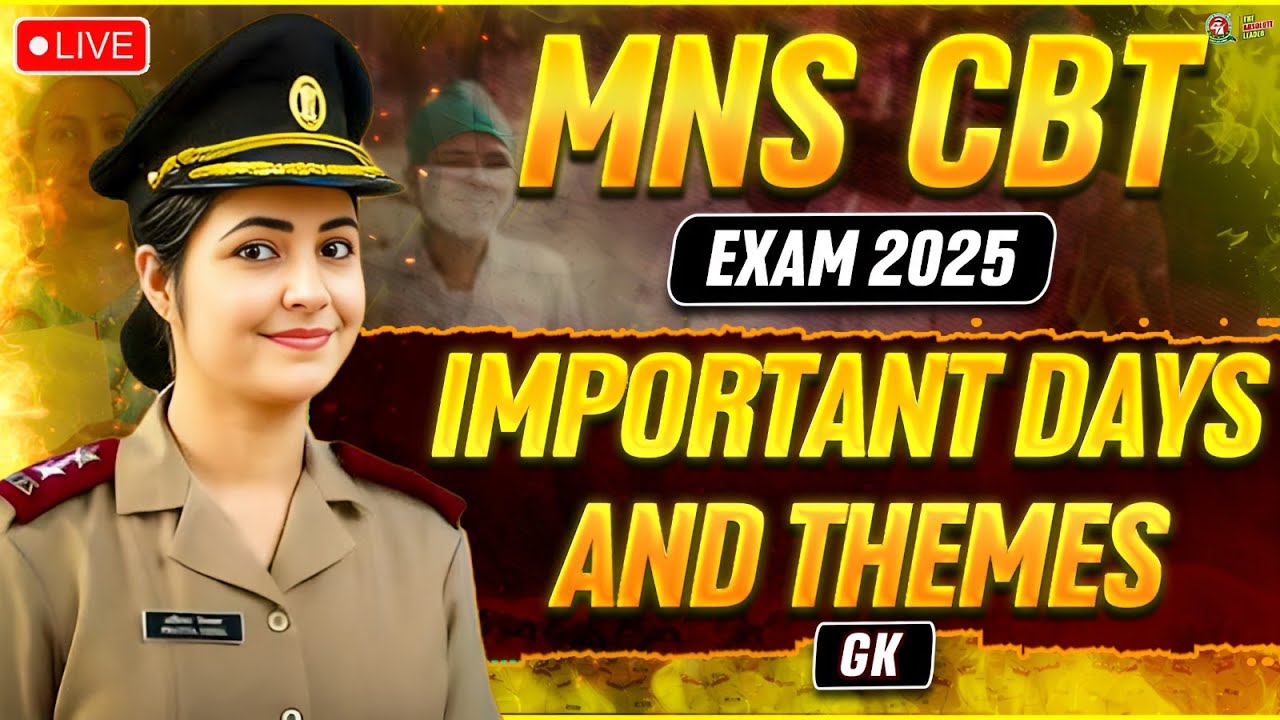 MNS CBT Exam 2025-26|GK- Important days and themes 