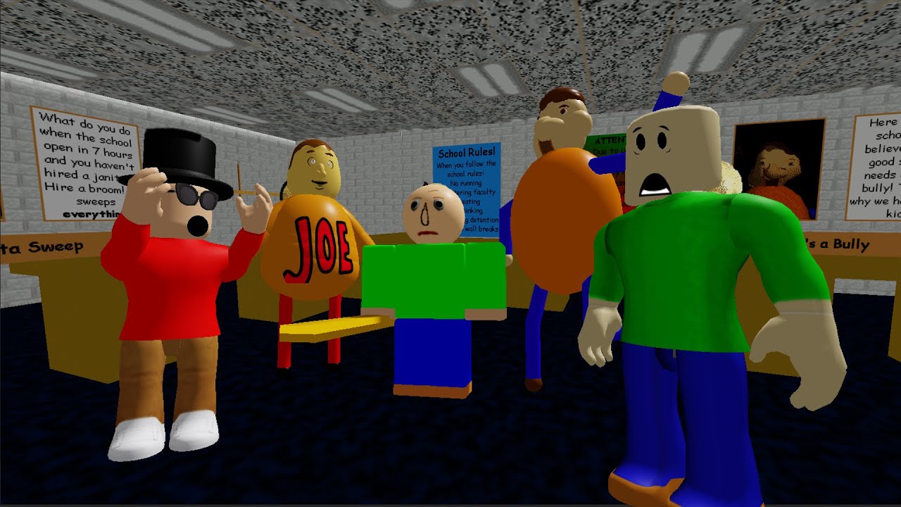 Playing bad baldi Roblox games (Ft. Porky Powers)