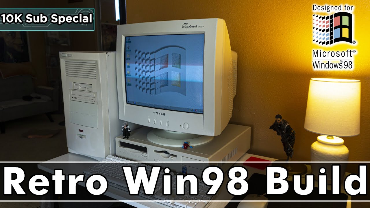 Building a Newish Old Stock Retro Win98 PC | 10K Subscriber Special!