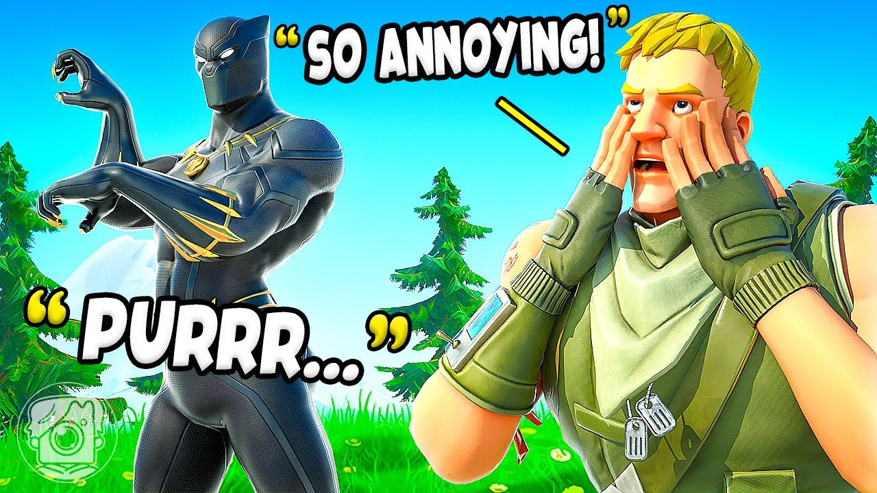 BLACK PANTHER VOICE TROLLING in FORTNITE?! (Fortnite Challenge)