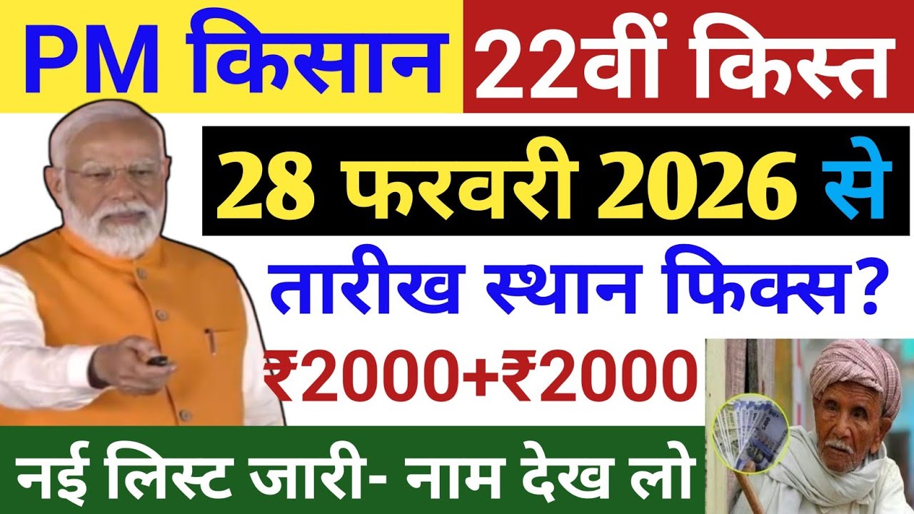 PM Kisan 22th Installment Date 2026 | PM Kisan 22vi Kist Kab Aayegi? PM Kisan Yojana | 22vi kist 