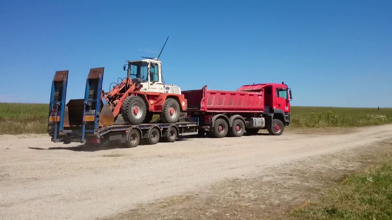 Transport of the wheel loader SCHAEFF SKL 843 - heavy transport - nadměrný náklad - Schwertransport