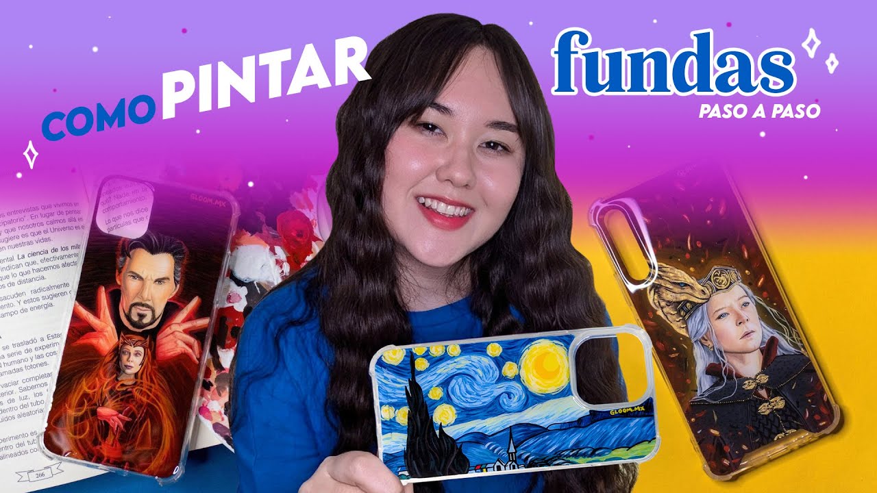 COMO PINTAR FUNDAS para CELULAR TUTORIAL FÁCIL | GREICY HIGUERA