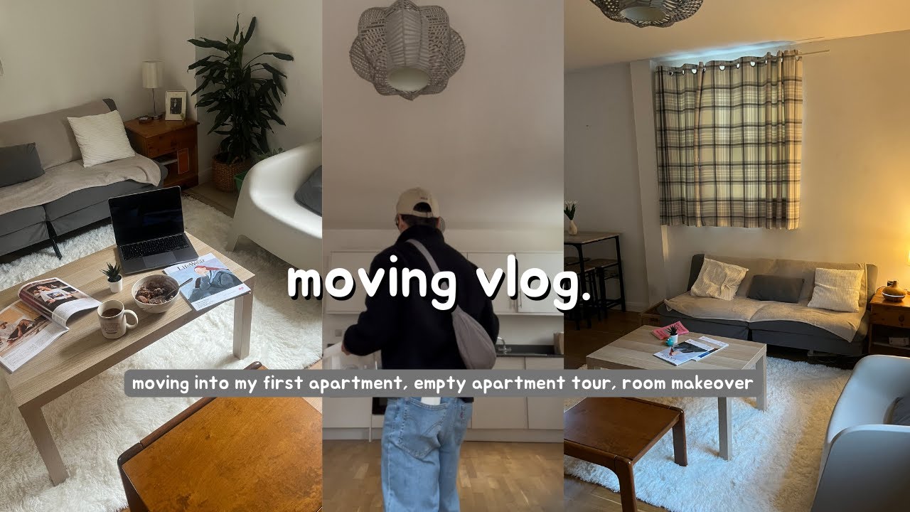 moving vlog | moving into my first apartment, empty apartment tour, living alone