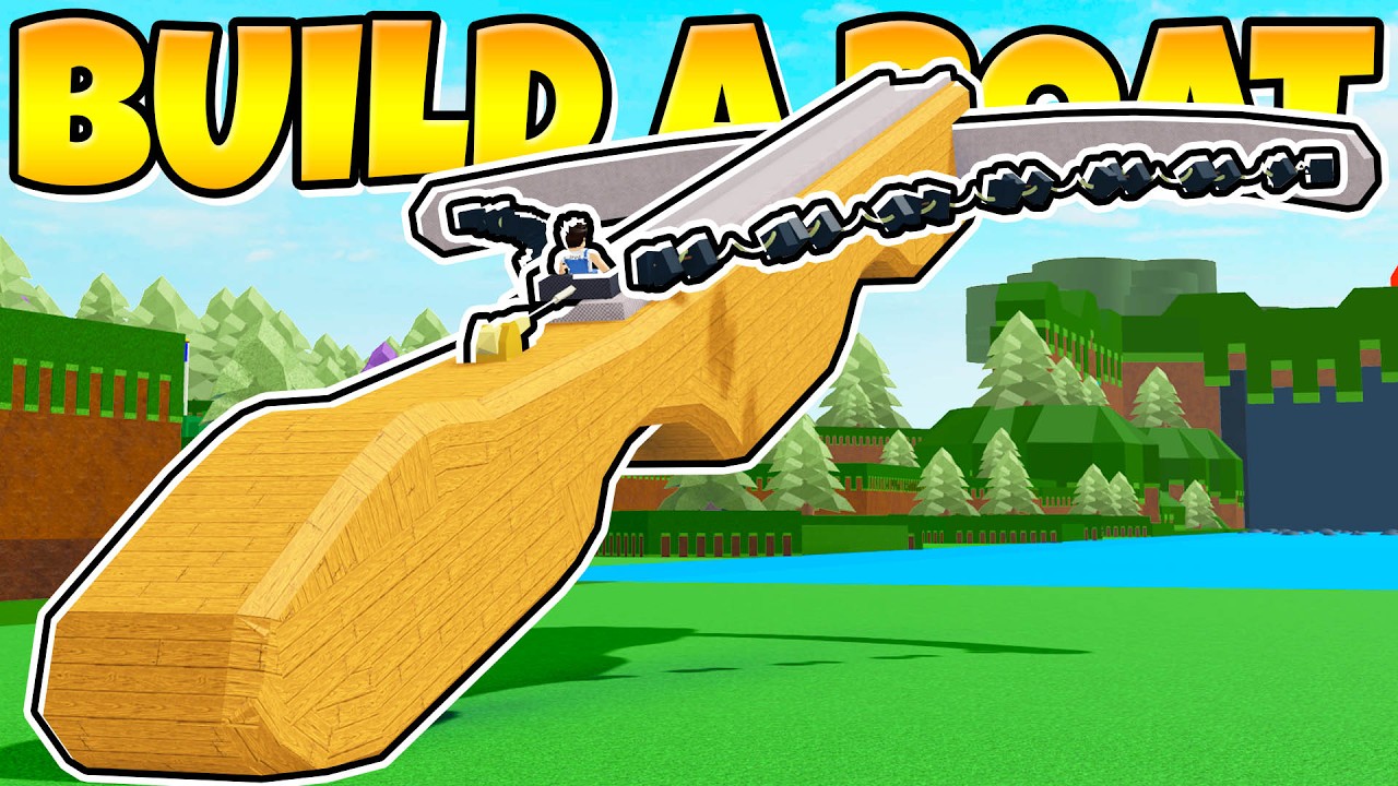 GIANT WORKING CROSSBOW That shoots PLAYERS! Build a Boat