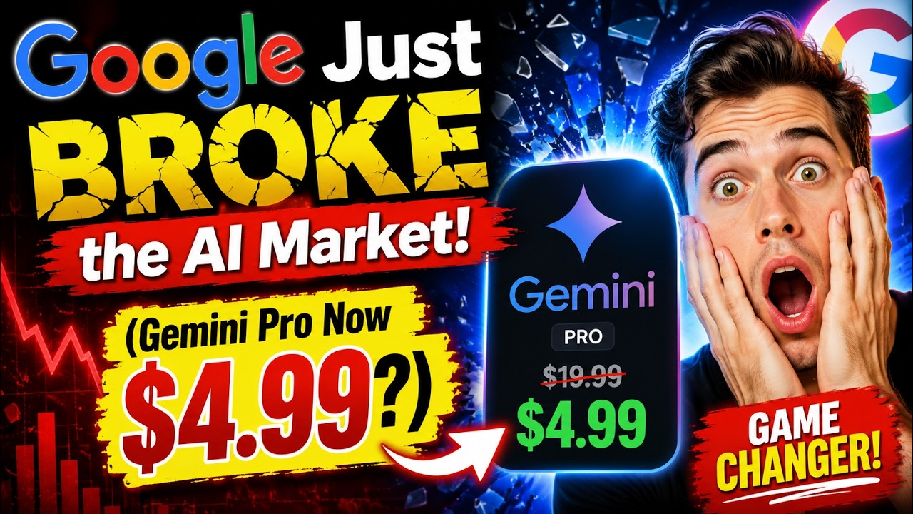 Google Just BROKE the AI Market! Gemini Pro Now $4 99