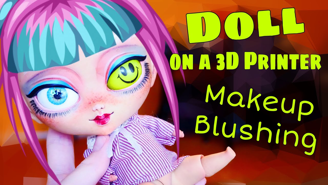 The second doll on a 3D printer 🔥 makeup and blushing BJD doll Part 2