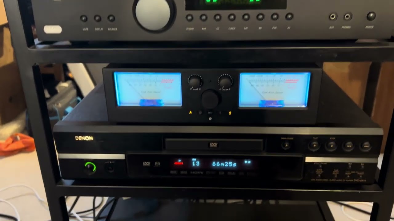 Jubilation and despair . Arcam FMJ A19 . Denon DVD 2910 through my Q Acoustics 2050i . Rega dead 😖