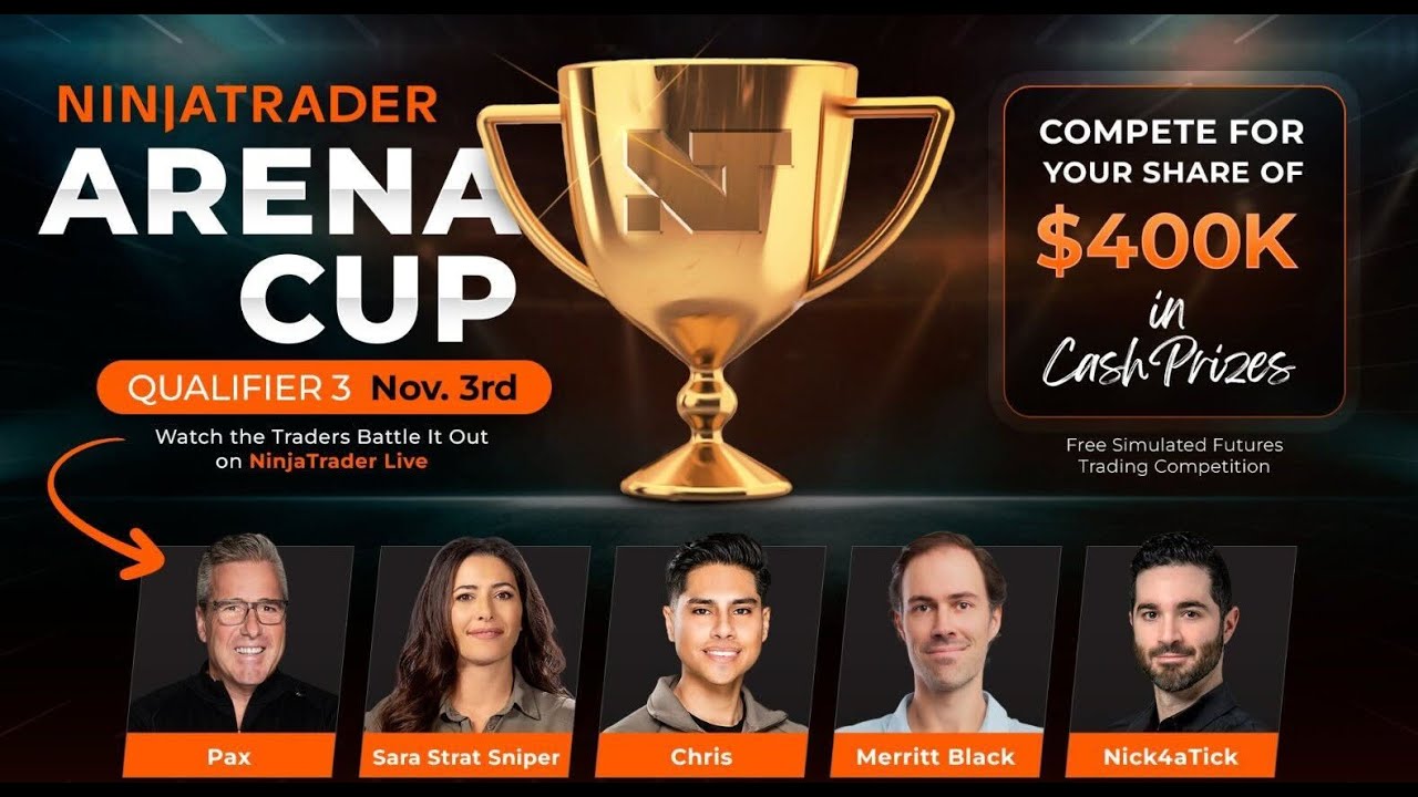 NinjaTrader Live | ARENA CUP DAY 3 w/ Pax, Sara Strat, Merritt Black, Chris, & Nick4ATick (11/3/25)