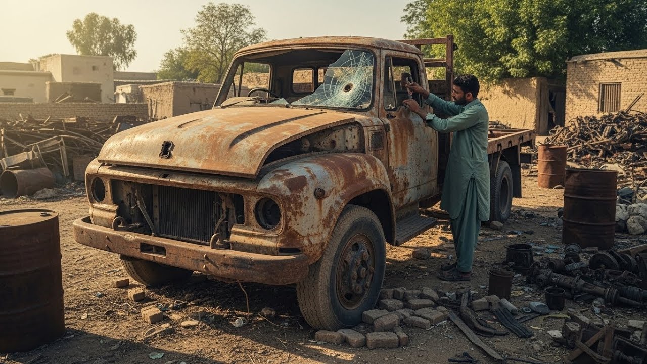 ASMR Pakistani Truck Restoration! Full Restoration Bedford Rocket 1985 Total Disrepair → Looking New
