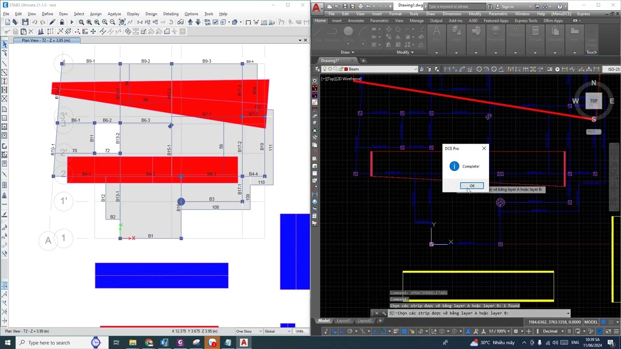 Hướng dẫn vẽ Strip từ cad qua Etabs / Safe và ngược lại | DBim