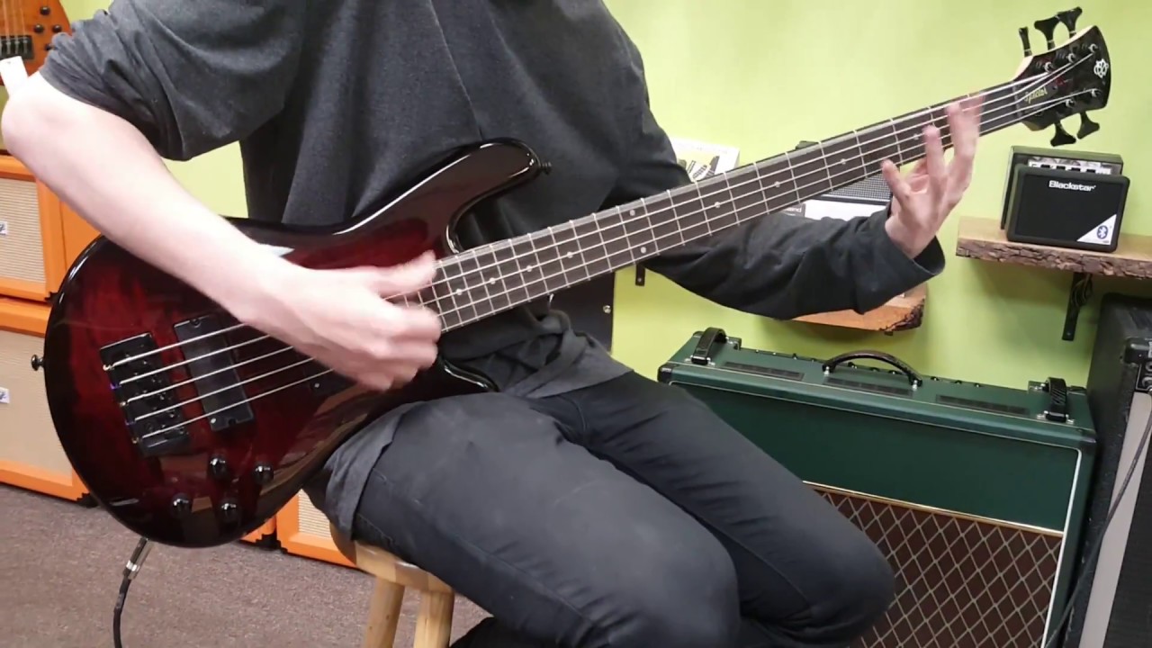 Spector Legend 5 Classic Black Cherry 5-string bass guitar demo at Basone Guitar Shop