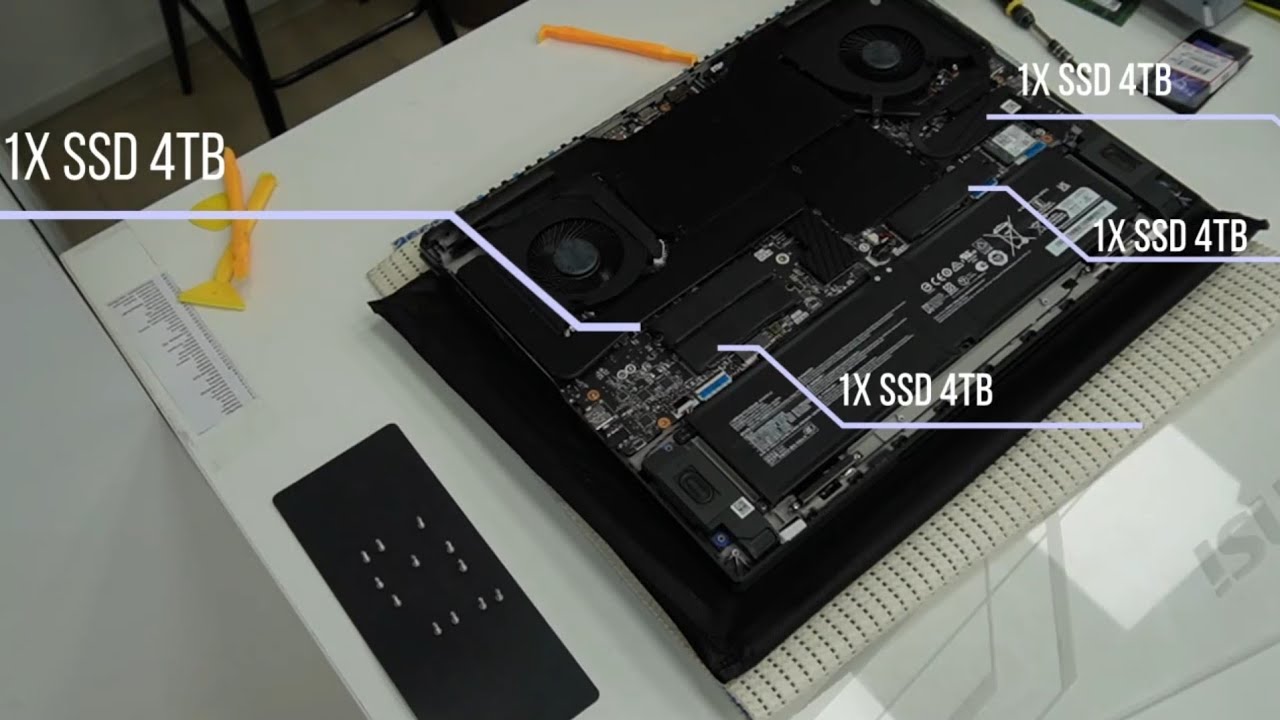 EXTREME UPGRADE: 16 TB SSD и 96 GB RAM установка в ноутбук MSI TITAN 18 HX 