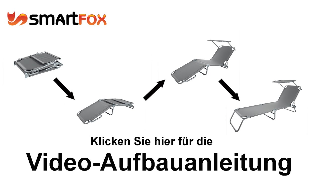 Smartfox Sonnenliegen mit Sonnendach