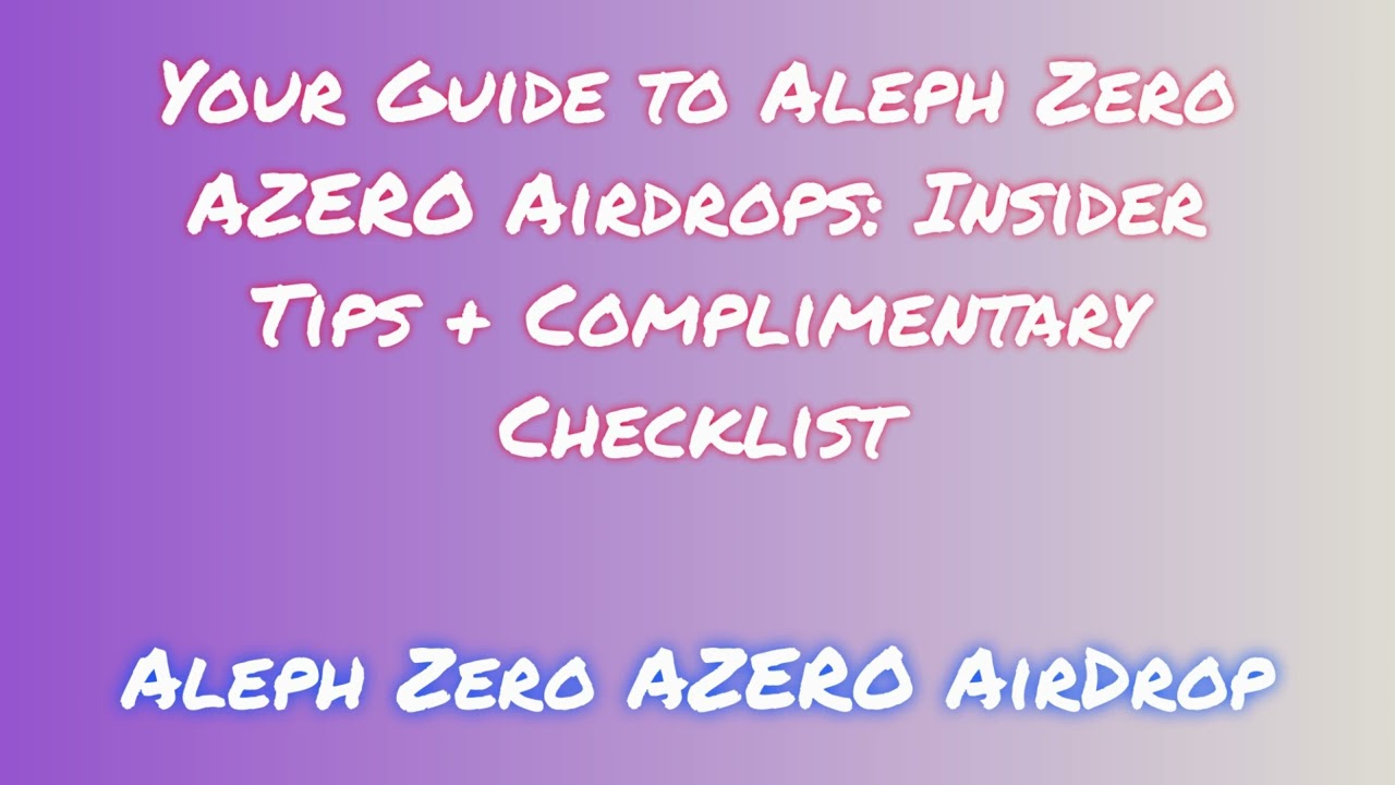 Grab Aleph Zero AZERO Airdrop for Free | Learn How to Swap or Sell Aleph Zero AZERO Airdrop
