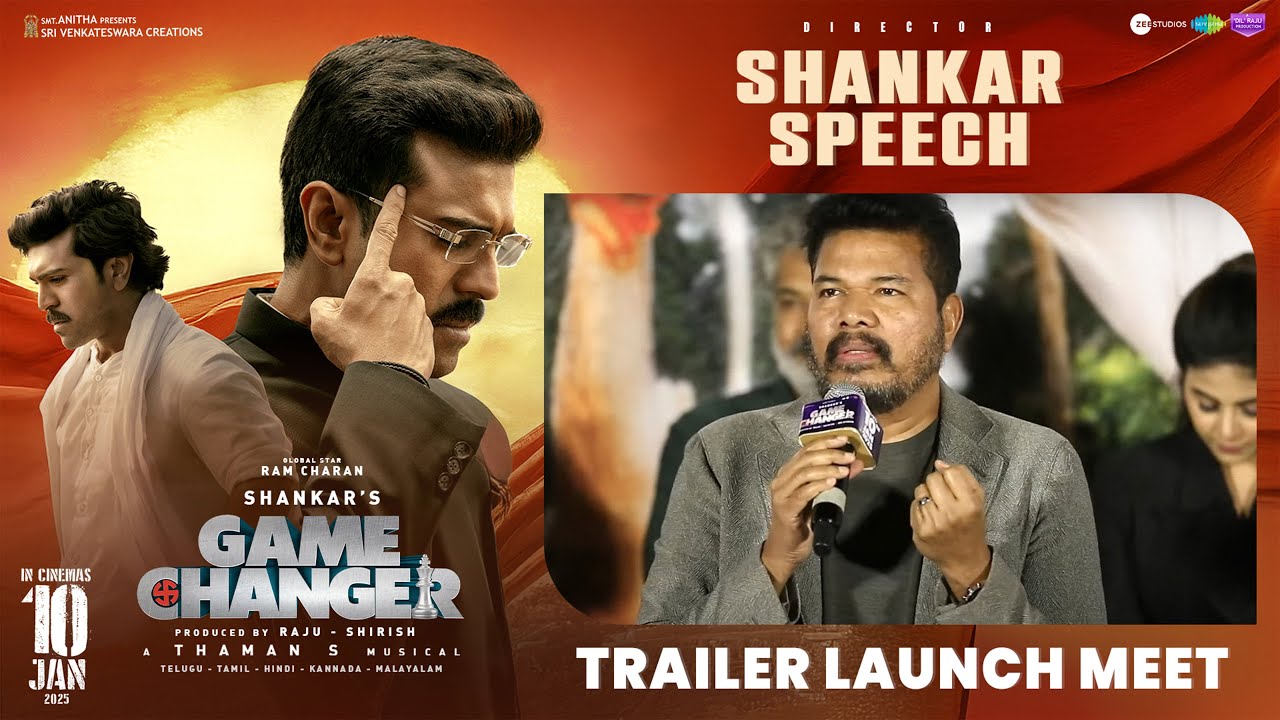 Shankar Speech at Game Changer Trailer Launch Event - Ram Charan | Shankar | Dil Raju