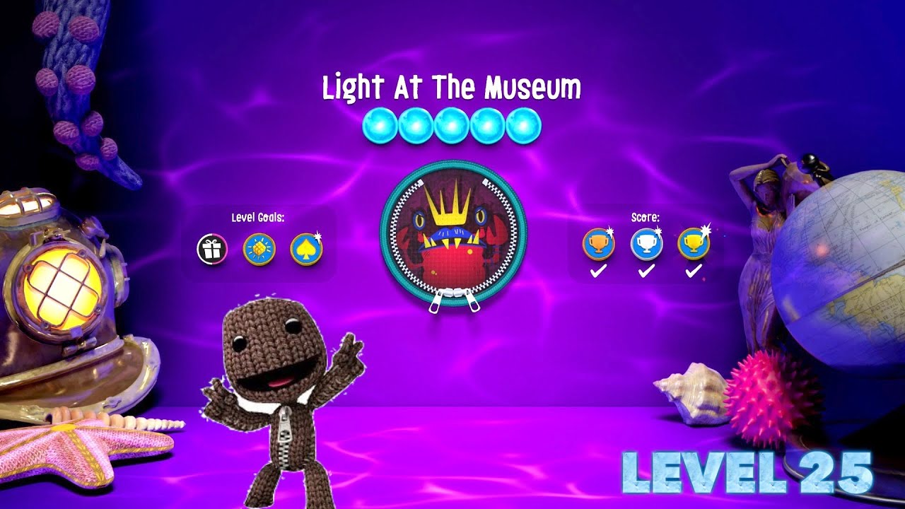 SackBoy: A Big Adventure: Light At The Museum Dreamer Orbs Walkthrough Level 25 (Playstation 5)